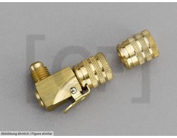 Schrader valve quick coupling