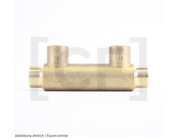 Refairco CO2 brass fittings double T-piece